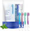 JOUGE Mini Disposable Toothbrushes with Toothpaste 26 pcs 5 in 1 Travel Portable