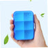 Set Portable Blue Pill Organizer Box for Daily Medication Storage