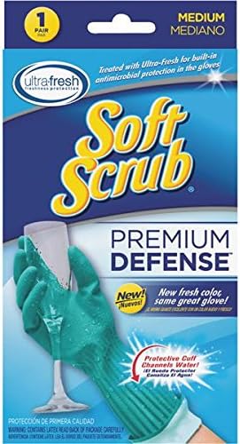 Soft Scrub 12812-16 Medium Soft Scrub Premium Defense Purple Rubber Gloves