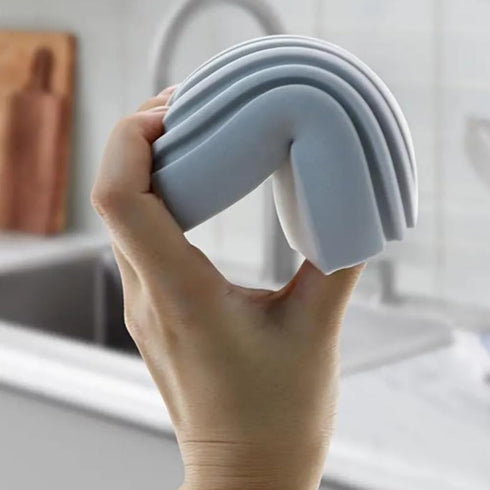 Original Damp Duster Sponge, Magic Cleaning Sponges for Blinds, Baseboards, Glass, Pet Hair, Mirrors, 4 Pack Grey