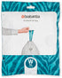 Brabantia PerfectFit Trash Bags, Size W/1.3 Gal, Thick Plastic Liners with Drawstring Handles, 40 Bags