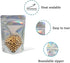 Resealable Stand Up Zipper Lock Bags | Clear Foil Food Storage Packaging | Heat Seal Pouches (50, 5.5x7.87 inch)