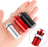 Aluminum Pill Box Keychain with Carabiner, Waterproof Metal Container for Travel, Camping (Black, Red, Silver)