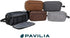 PAVILIA Toiletry Bag for Men, Travel Essentials Dopp Kit, PU Leather Water Resistant Organizer Case, Brown