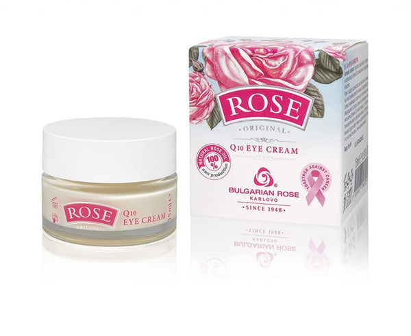 Rose Bulgarian Eye Cream with Natural Oil for Dark Spots and Puffiness Anti Aging