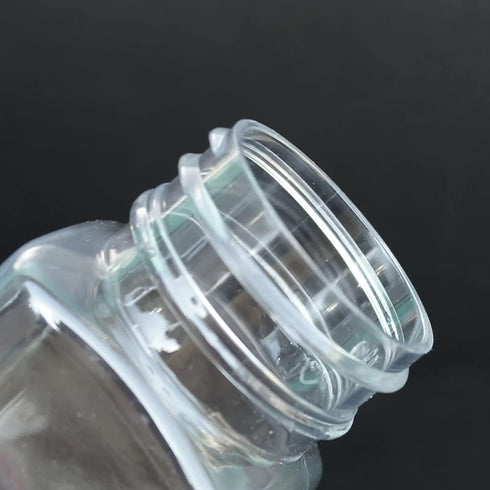 5 Pcs 80ml Empty Plastic Pill Bottles, Clear Pill Dispenser Containers for Solid Powder and Liquid Sample Storage