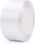 25 Yards Satin Ribbon, 1-1/2 Inches Wide, Suitable for Wedding, Party, Gift Box Packaging (White)