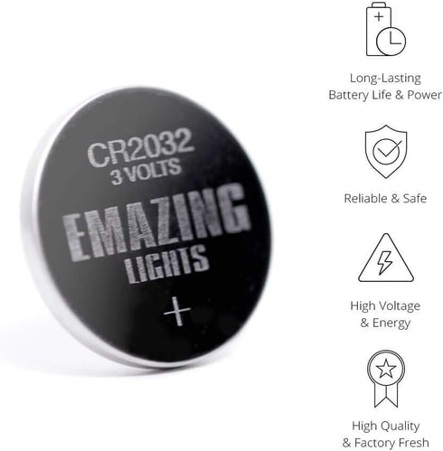 EmazingLights CR2032 3 Volt Lithium Coin Cell Battery (20 Pack)