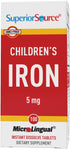 Superior Source Children’s Iron 5 mg, Quick Dissolve MicroLingual Tablets, 100 Count, Non-GMO