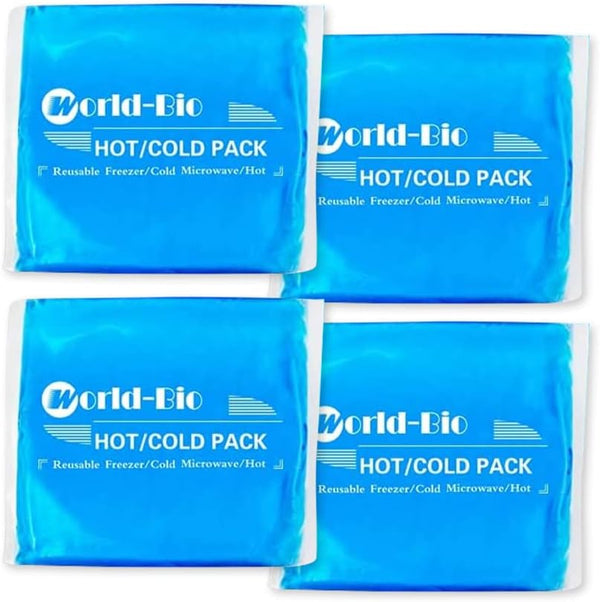 Soft Cold Packs for Injuries Reusable 4 Pack, Hot and Cold Gel Pack for Headaches, Joint Pain Relief, Flexible Therapy