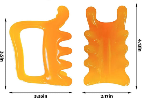 LiZEROGDAX 1pc Yellow Fascia Massage Blaster Tool for Cellulite, Amber Points Myofascial Release Body Tension Relief