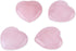 4pcs Healing Crystal Rose Quartz Carved Heart Shaped Shiny Stone, Reiki Balancing Semi-Precious Decor