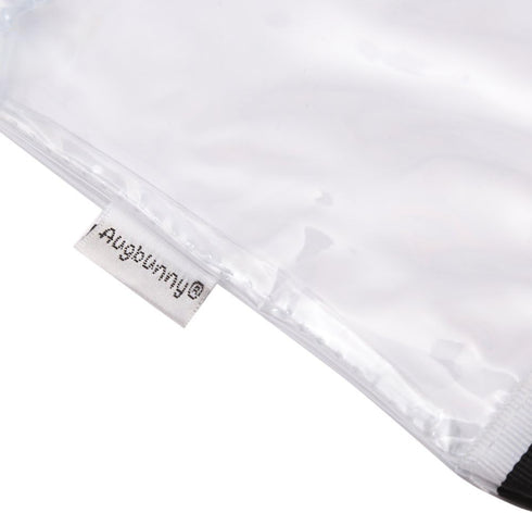 Multi-purpose Waterproof Clear Vinyl Zippered Toiletry Makeup Pouch with French Tape 4-pack
