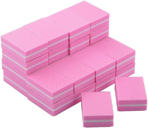 YIMART 20 Pcs Double-sided Mini Nail Buffer Block, Colorful Sponge Nail Polish Strips for Manicure