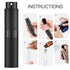 Lisapack 8ML Atomizer Perfume Spray Bottle for Travel, Empty Refillable Cologne Dispenser (Matte Black)