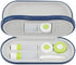 SteelFever 2 in 1 Double Sided Portable Glasses Case, Travel Contact Lens Case in Blue