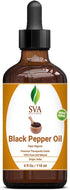 SVA Black Pepper Oil 4oz (118 ml) Premium Essential Oil With Dropper For Diffuser, Aromatherapy, Skin Care, Hair Care & Massage