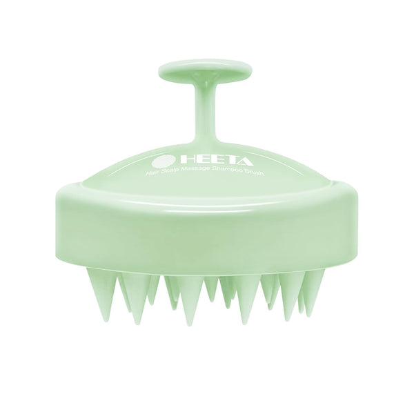 HEETA Scalp Massager Hair Growth, Soft Silicone Bristles for Dandruff Removal and Scalp Exfoliation, Lime Green