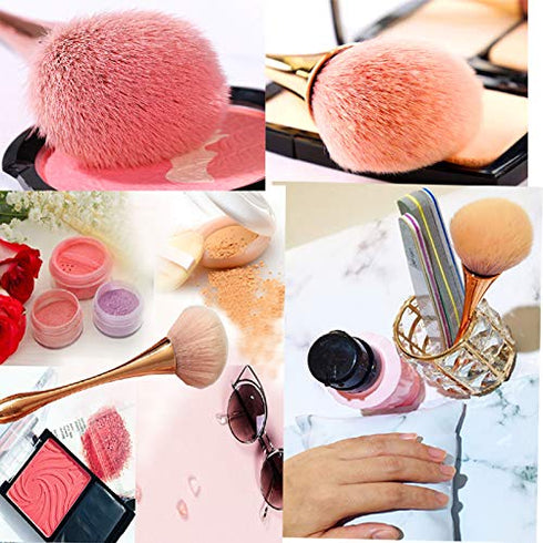Super Large Mineral Powder Brush, Soft Fluffy Kabuki Makeup Brush for Daily Makeup (Rose Gold Color)