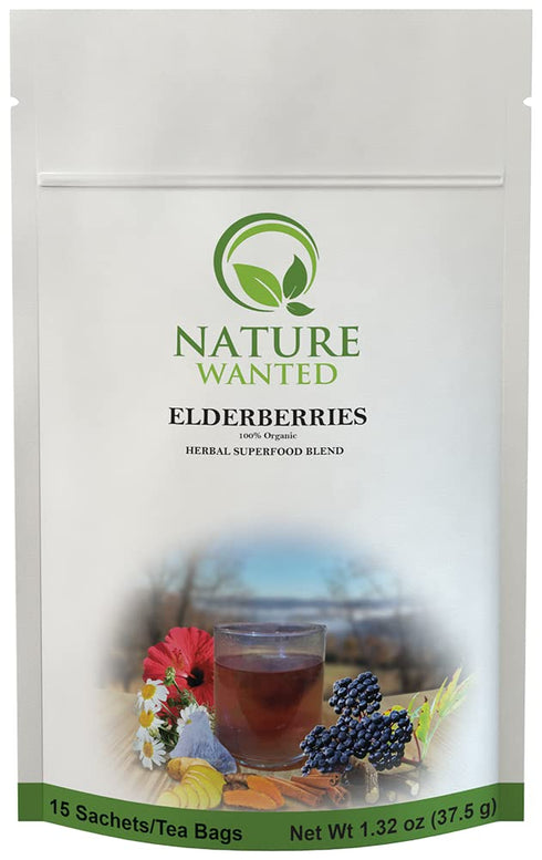 Elderberry Herbal Superfood Blend Tea for Immune Support