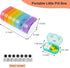 HRX Package Little Daily Pill Box Case AM PM for 7 Days, Cute Drug Organizer Container for Small Pocket Purse Pills