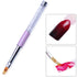 SILPECWEE 3Pcs Acrylic Nail Brush Set, UV Gel Nail Ombre Brush, Double-Head Sponge Pen for Nail Art