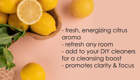Lemon Essential Oil – 8 fl oz (237 ml) Aluminum Bottle w/Plug Cap – 100% Pure Essential Oil