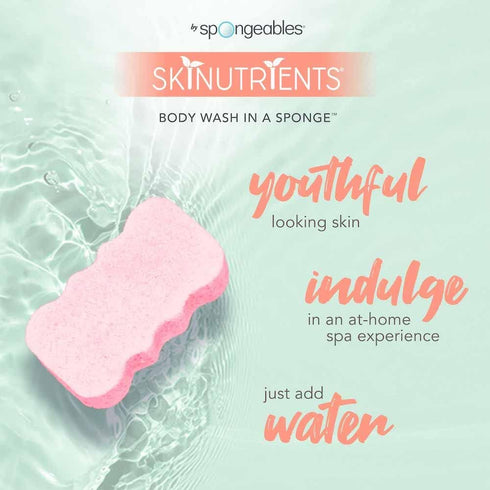 Spongeables Body Wash Sponge - Sweet Grapefruit, 20+ Wash, 1 Count
