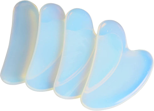 MObyat 1Pcs Handmade Guasha Board Opalite Stone Scraper Massage Tool for Neck Back Body Pressure