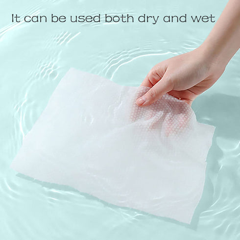 Disposable Face Towel Face Cloths for Washing | Soft Cotton Dry Wipes, 200 Count for Cleansing and Makeup Removal