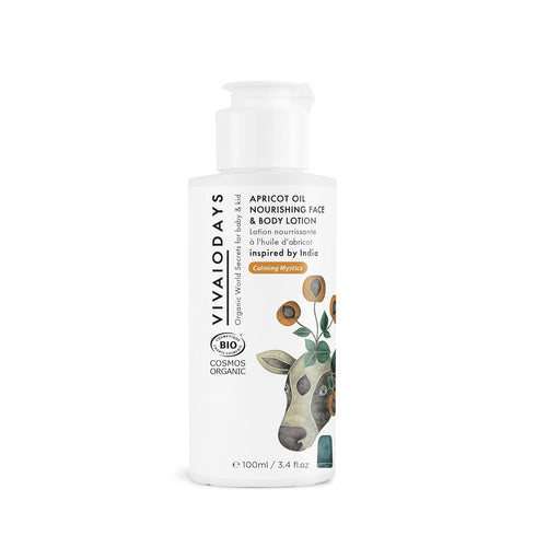 Organic Apricot Oil Nourishing Face & Body Lotion for Baby & Everyone Else (3.4 fl oz | 100 m)
