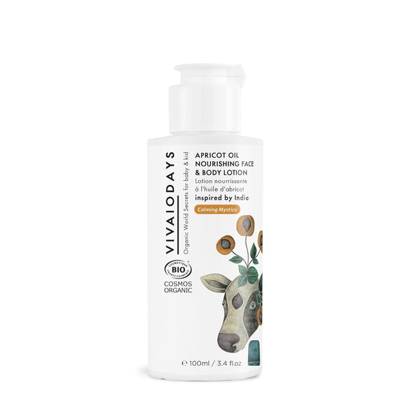 Organic Apricot Oil Nourishing Face & Body Lotion for Baby & Everyone Else (3.4 fl oz | 100 m)