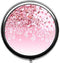 Cherry Blossom Background Cute Round Pill Box - Three-Compartment Pill Case