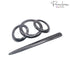 Parcelona French 3.5" Celluloid Hair Slider Barrette - Triple Ringed Non Slip Ponytail Holder for Women