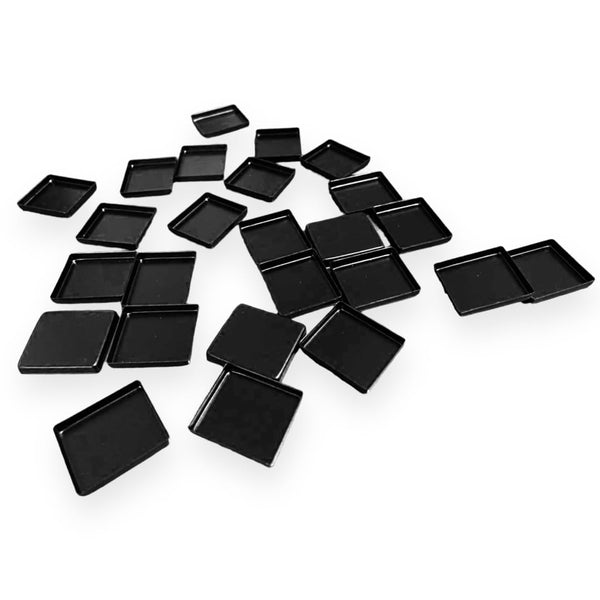 The Pro Pan: 24mm x 21mm Empty Magnetic Makeup Pans, All Black