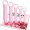 QoQiu Silicone Dilators for Pelvic Floor for Women with Fine Scales, 5-Pack Pink