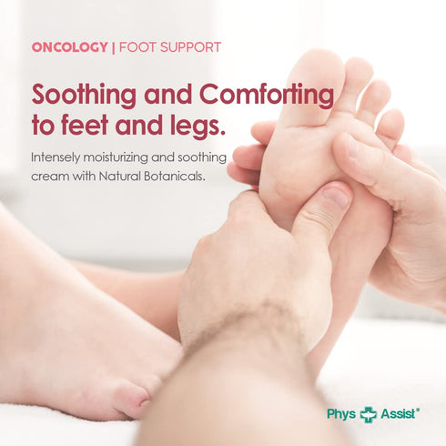 PhysAssist Oncology Foot Support, Soothing and Hydrating After Chemo, Non-Irritant, Clinically Tested, 4 oz Jar
