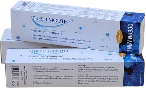 FRESH MOUTH Nano Silver Toothpaste, Ocean Mint, 65g