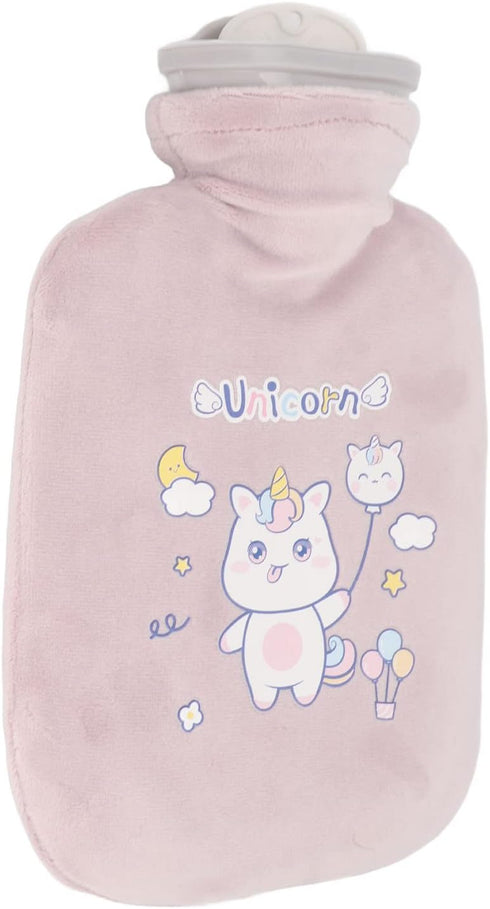 500ML Hot Water Bottle - Hot Water Bag for Pain Relief, Menstrual Cramps, Soft Cover, Hot Cold Compress