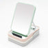 YEAKE Table Desk Vanity Makeup Mirror, 8-Inch Portable Folding Mirror with Metal Stand, 90° Adjustable Rotation (Green)