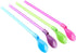Set of 40 Hard Plastic Spoon Straws 9 Inch Detachable Kitchen Utensil for Coffee (4 Colors)