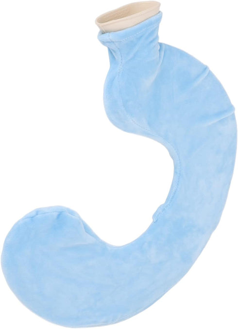 Light Blue U-Shaped Hot Water Bottle for Pain Relief