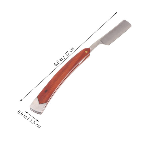 Straight Razor - Professional Barber Razor for Men with Wood Steel Shaving Carbon for Home & Salon Grooming