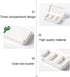 Daily Pill Box Case Waterproof Medicine Organizer for Travel Use - Mini Pill Container with 3 Compartments (Cactus)
