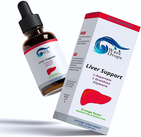 Liver Support Liquid Supplement - Herbal Detox & Repair Formula for Liver Cleanse, L-Ornithine L-Aspartate