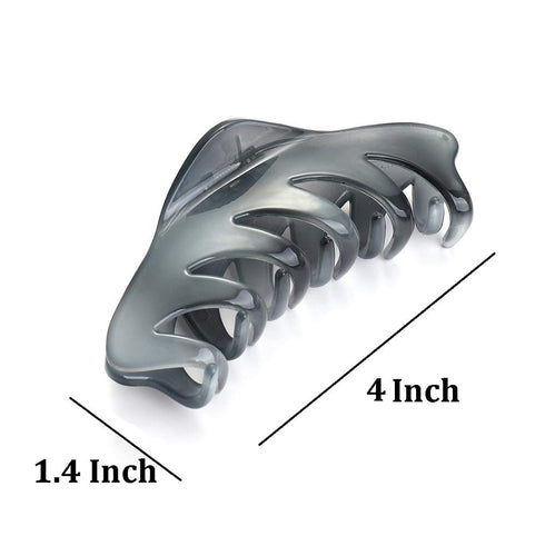 Medium Premium Hair Claw Clip, Strong Holding Power Hair Clips for Women and Girls, Gray Hair Barrettes