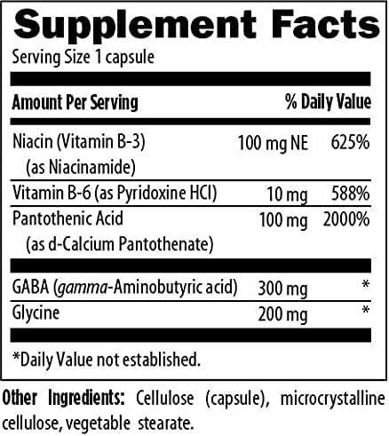 Designs for Health StressArrest - 300mg GABA with Glycine, Non-GMO Gluten Free Supplement, 90 Capsules