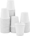 GUSTO 100 Count White Small Paper Cups, 3 oz. Disposable Mini Bathroom Mouthwash Cups - Eco-Friendly and Versatile