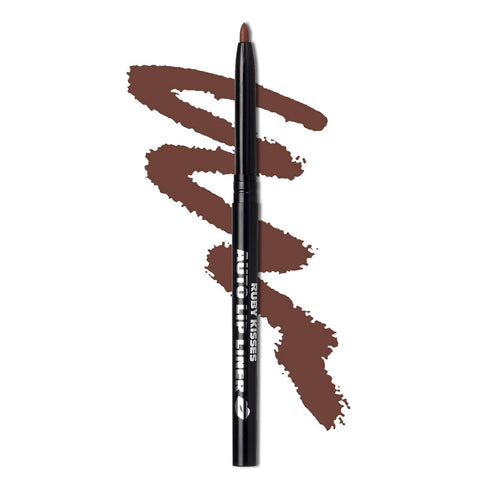 Ruby Kisses Auto Lip Liner Pencil, Long Lasting, Smooth Application Mechanical Lip Liner (Brown)