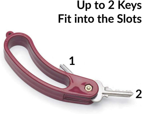 SP Ableware 60668 Red Hole In One Key Holder with Wide Oversized Handle